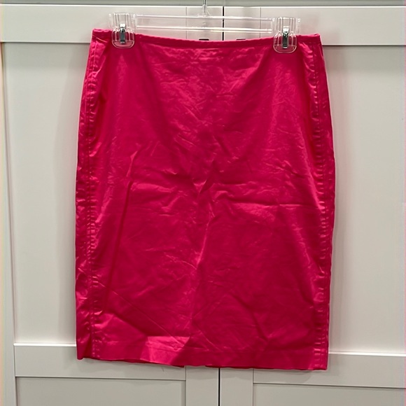 Skirts | Hot Pink Skirt With Rear Slit | Poshmark